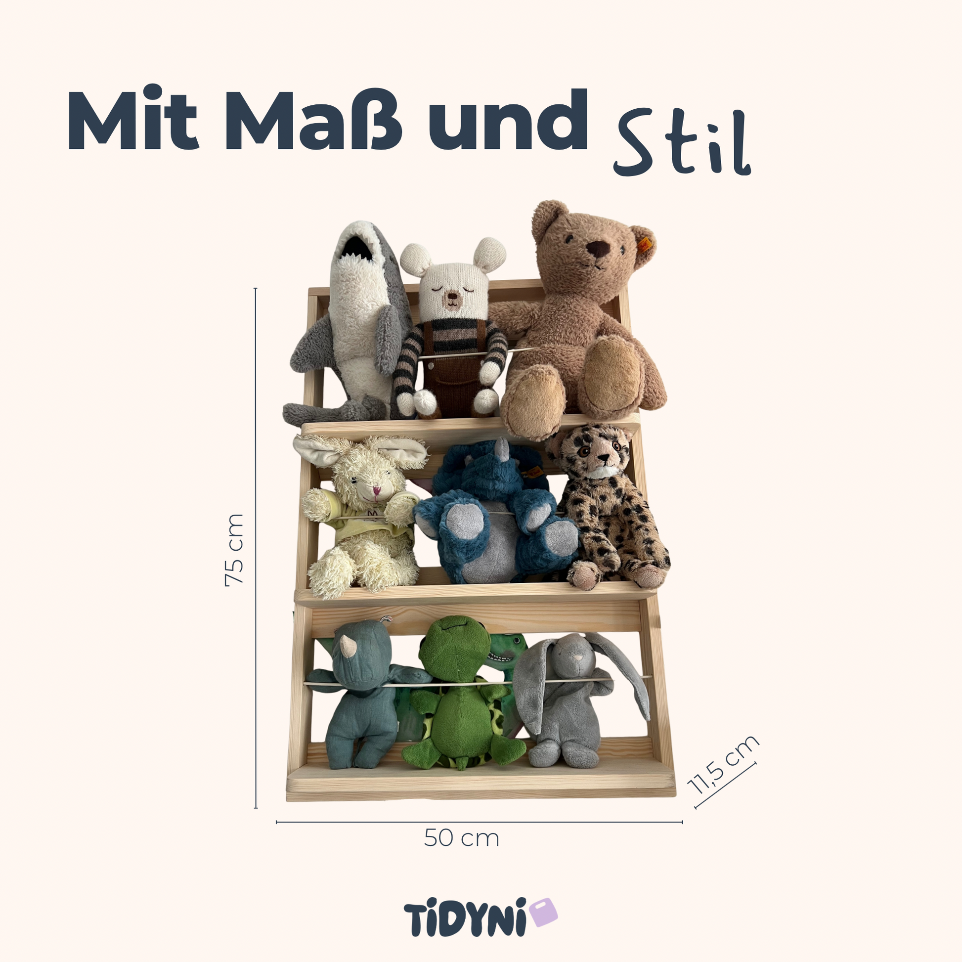 Kuscheltierregal „TIDYNI Hug“ – Wandregal fürs Kinderzimmer