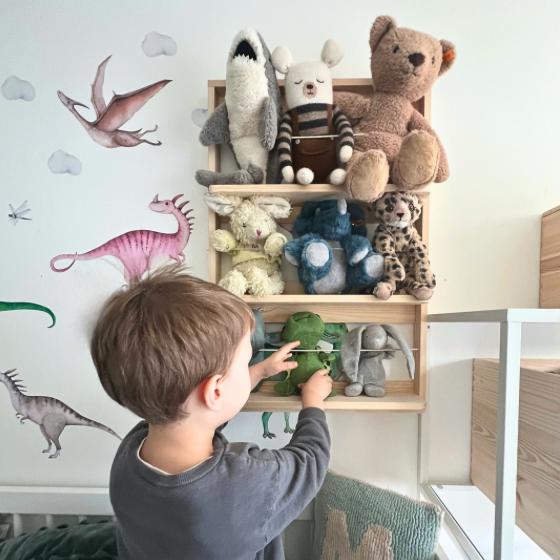 aufbewahrung kuscheltiere Kuscheltier-Aufbewahrung – Wandregal für Stofftiere im Kinderzimmer