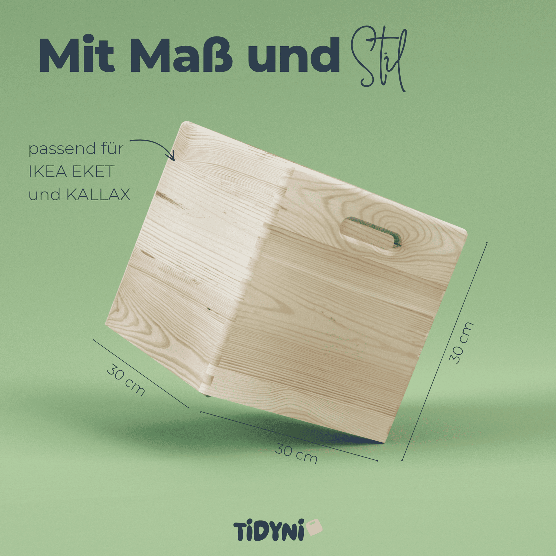 TIDYNI Cube - Spielzeugkiste aus Holz für Kallax & Co