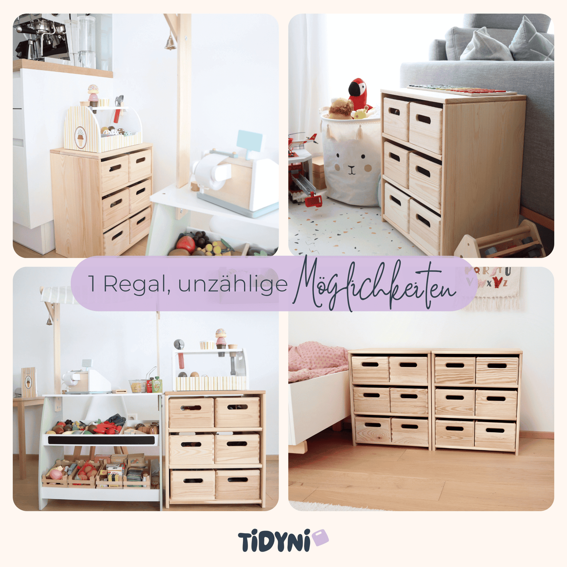 TIDYNI Shelf - Das perfekte Spielzeugregal – montessori-inspiriert